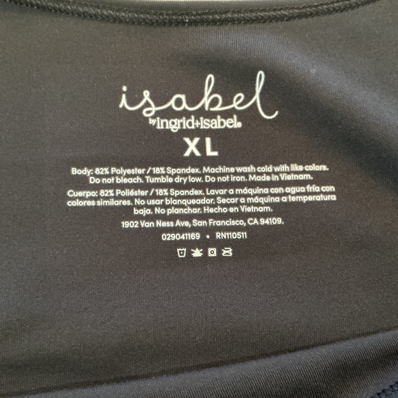 Isabel Maternity XL Black Sleeveless Unitard Jumpsuit Bodysuit Soft Cozy Gift - Picture 7 of 8